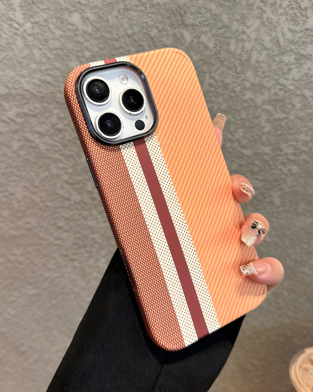 Racing Stripe Carbon-Style Phone Case – Sleek, Durable & Sporty Look