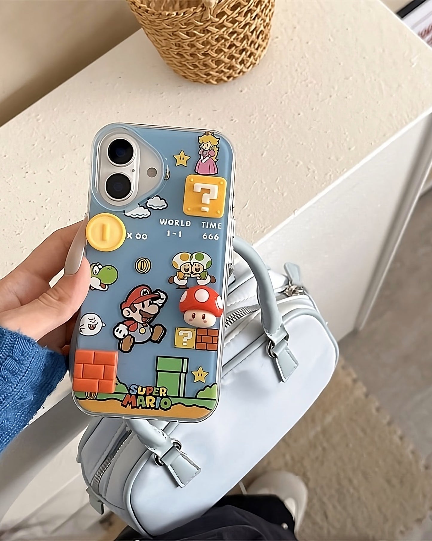 Super Mario 3D Cartoon Phone Case – Retro Game-Inspired Protection