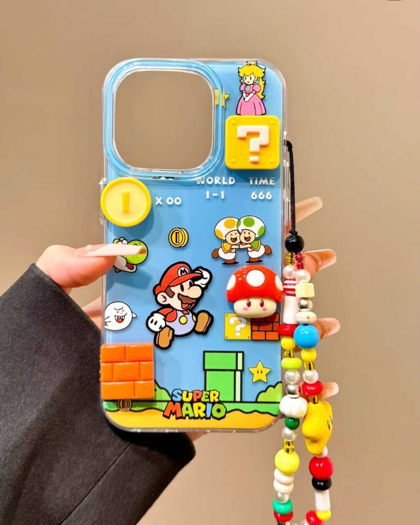 Super Mario 3D Cartoon Phone Case – Retro Game-Inspired Protection
